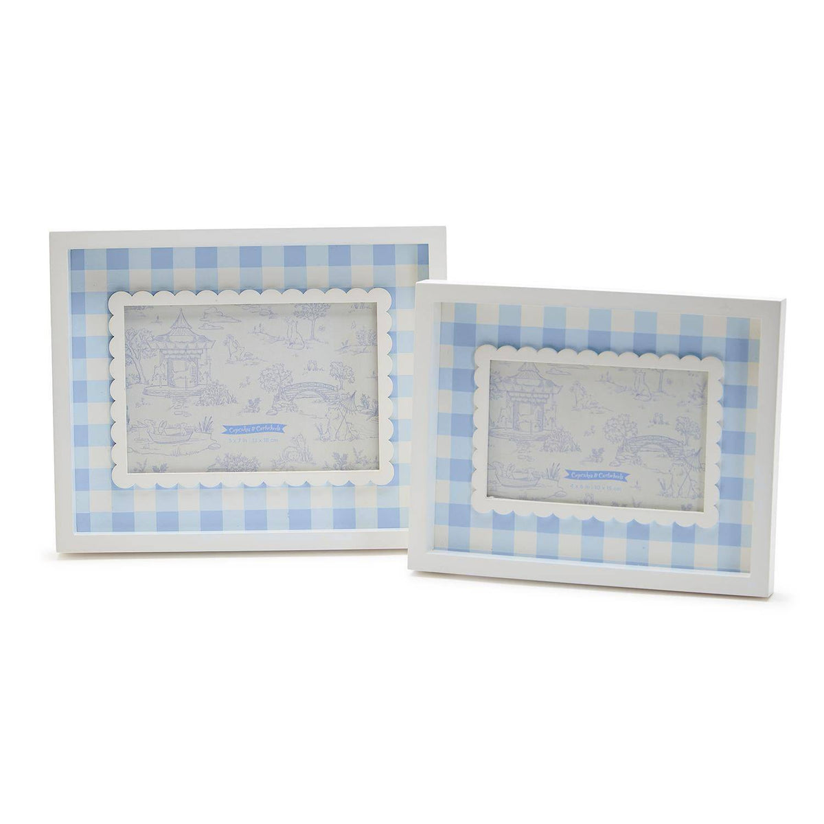 Blue Gingham Photo Frame - 2 sizes available - The Preppy Bunny