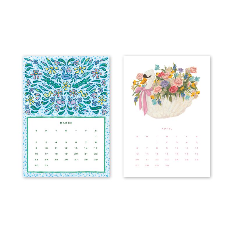 2025 Desktop Calendar Refill Only - The Preppy Bunny