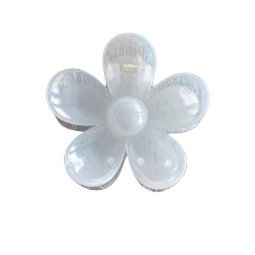 Flower Power &quot;White Shimmer&quot; Hair Clip - The Preppy Bunny
