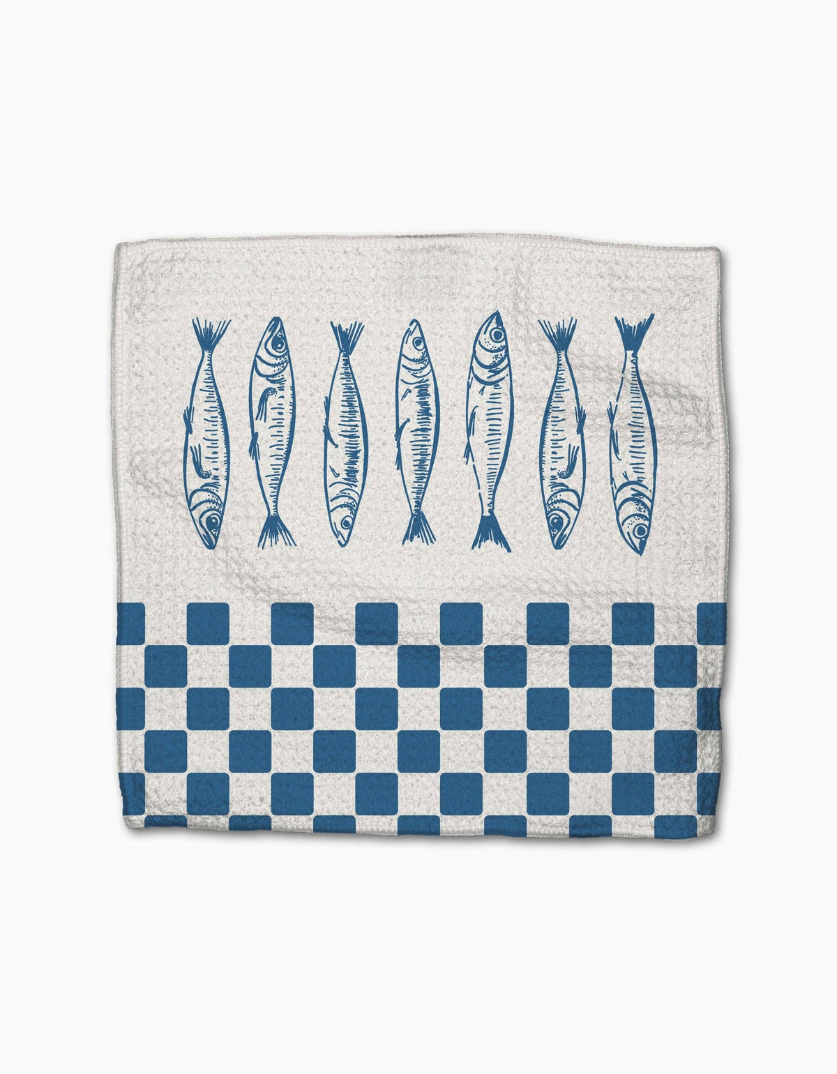 Sardine Check Blue Dishcloth Set by Geometry - The Preppy Bunny