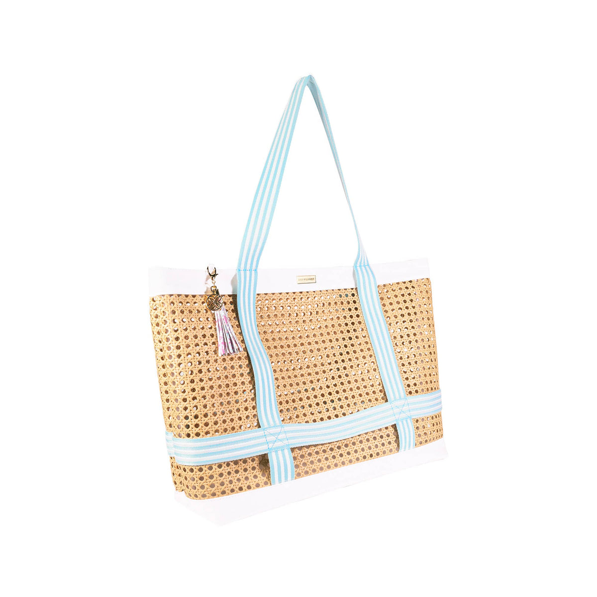 Beach Hat Tote in Beachside Haven - The Preppy Bunny