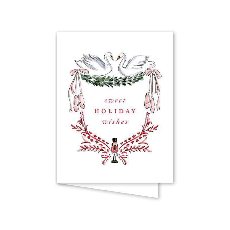Nutcracker Toile Greeting Card - The Preppy Bunny