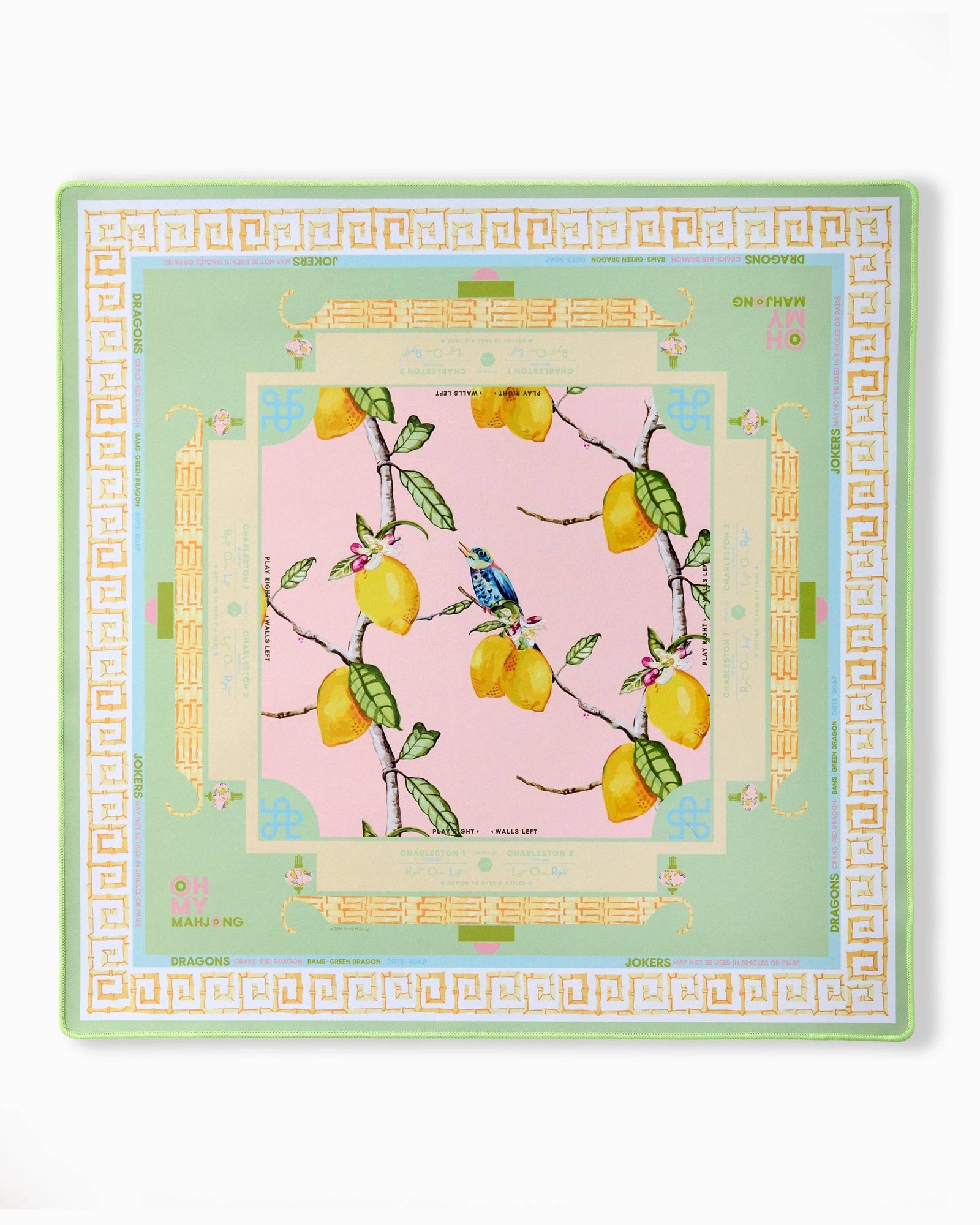 Citrus Songbird Mahjong Mat - The Preppy Bunny