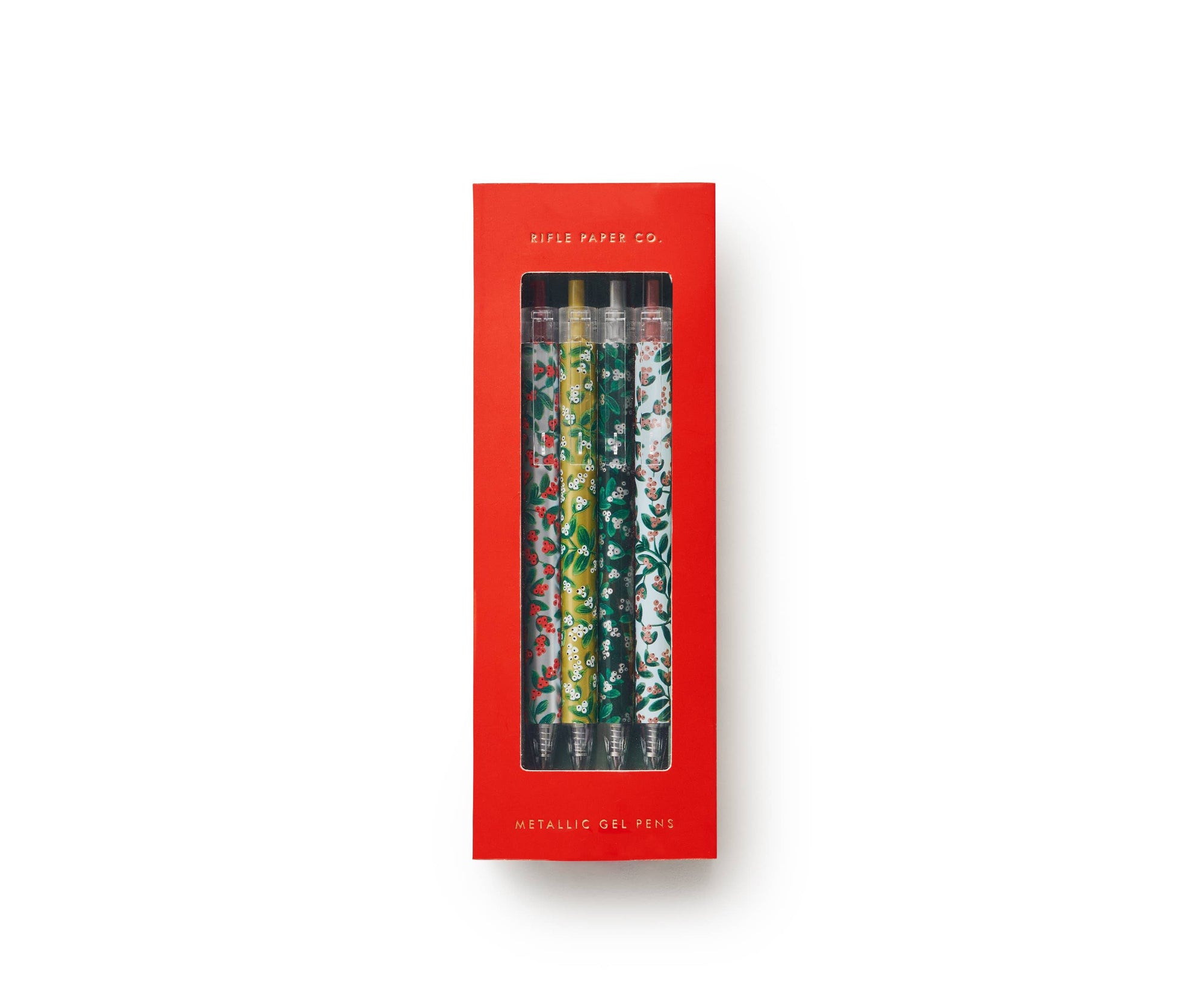 Mistletoe Metallic Gel Pen Set of 4 - The Preppy Bunny