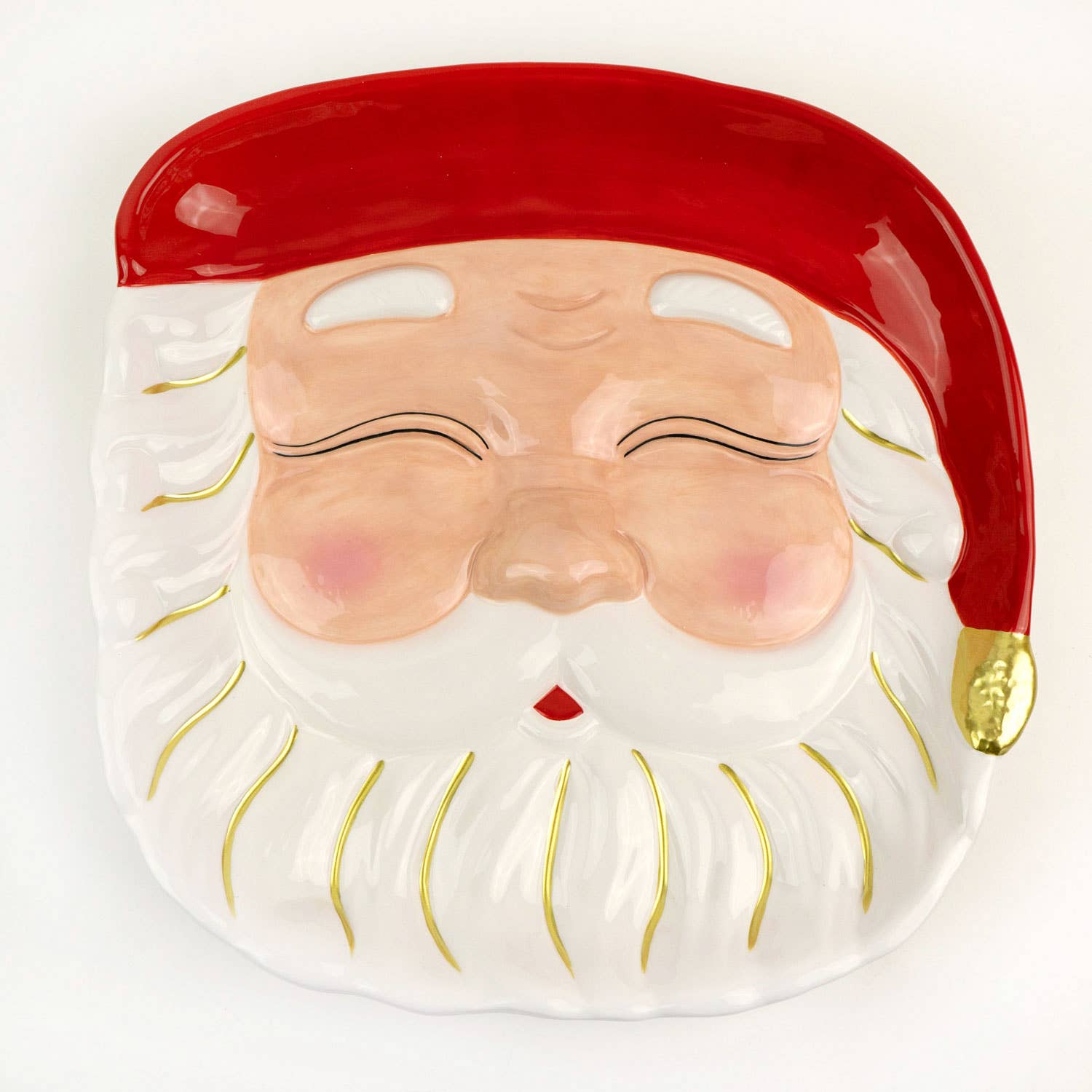 Red Hat Santa Platter - The Preppy Bunny