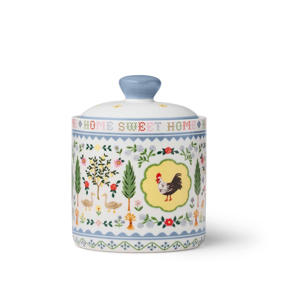 Home Sweet Home Porcelain Canister - The Preppy Bunny