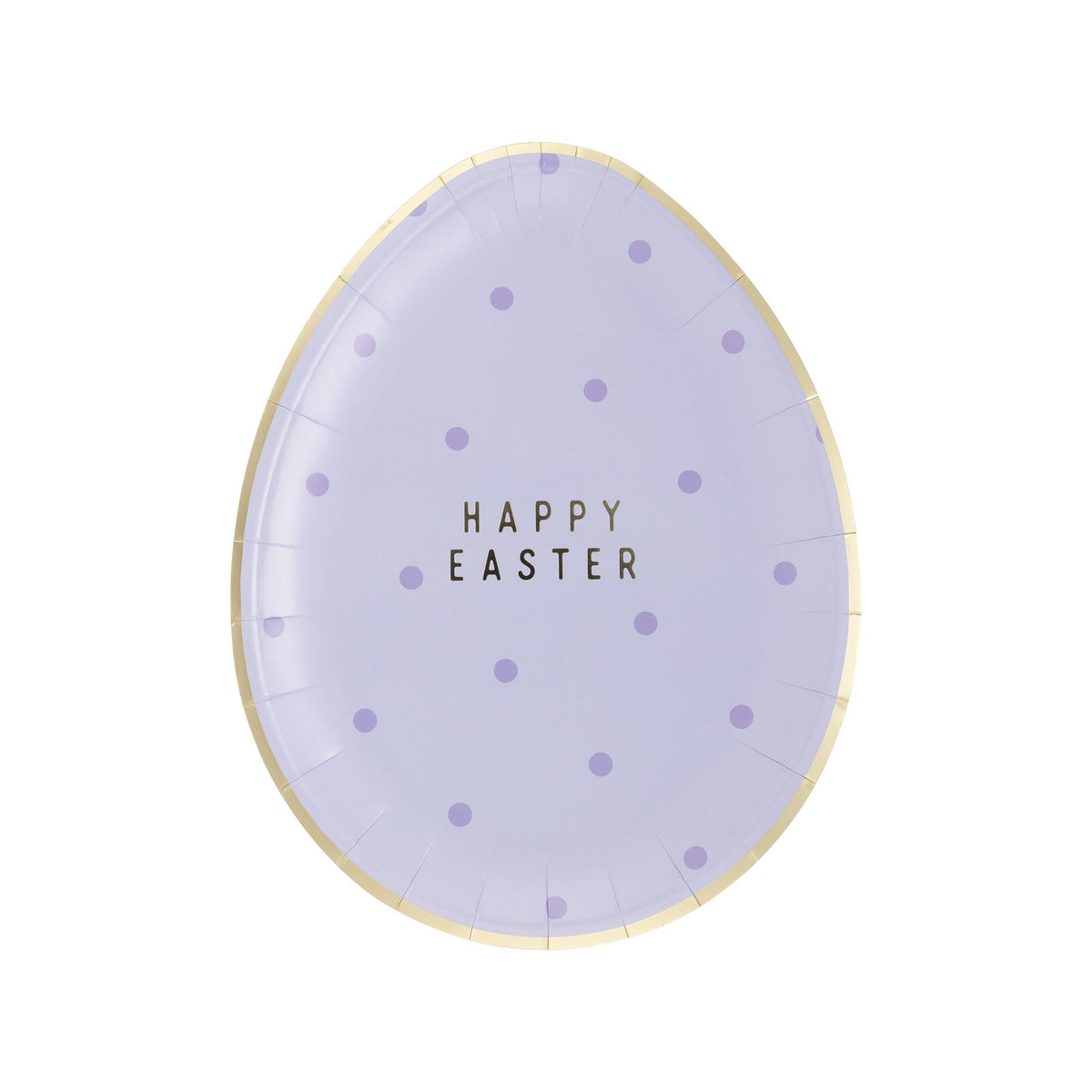 Polka Dot Egg Shaped Paper Plate Set - The Preppy Bunny