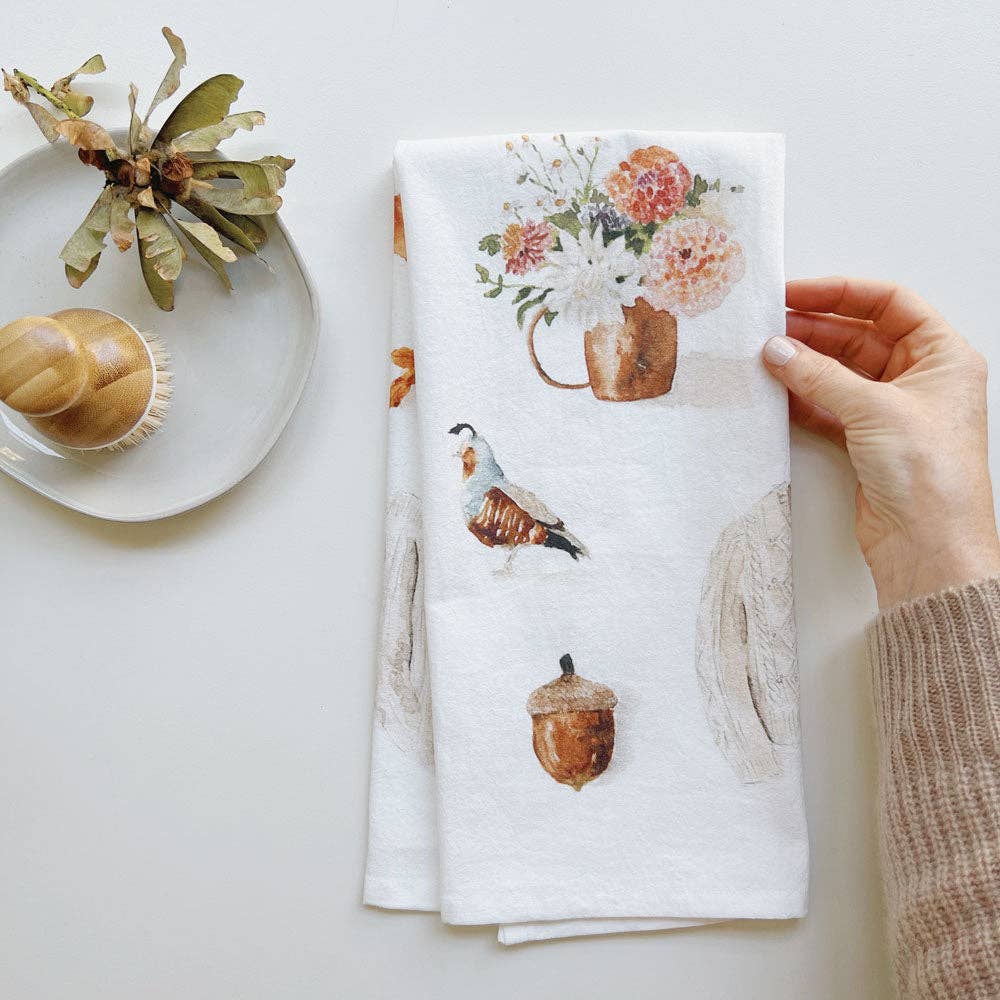 Autumn Tea Towel - The Preppy Bunny