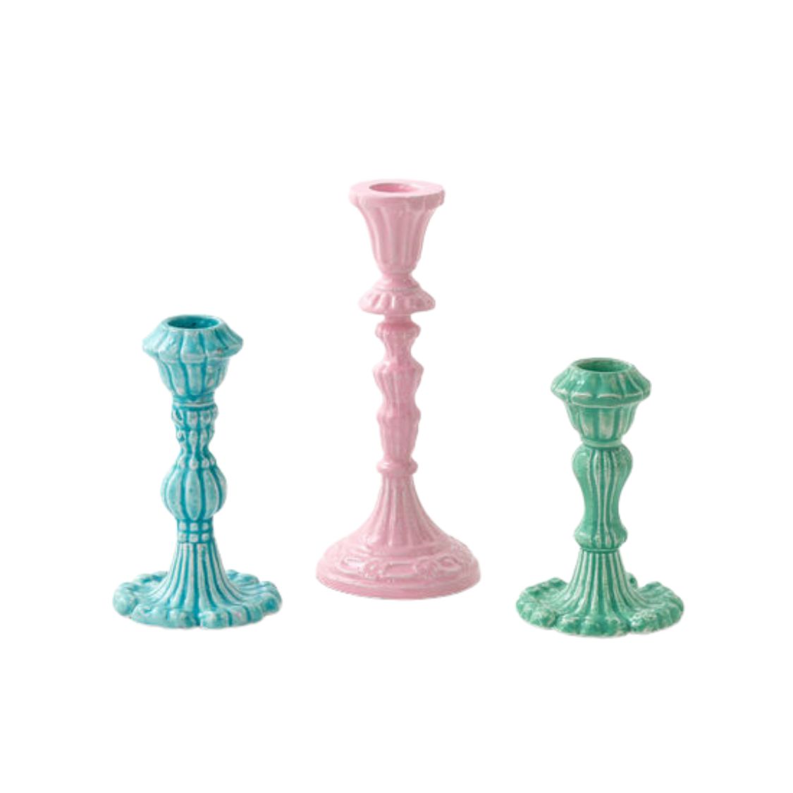 Enameled Taper Candle Holder - 3 color/size - The Preppy Bunny