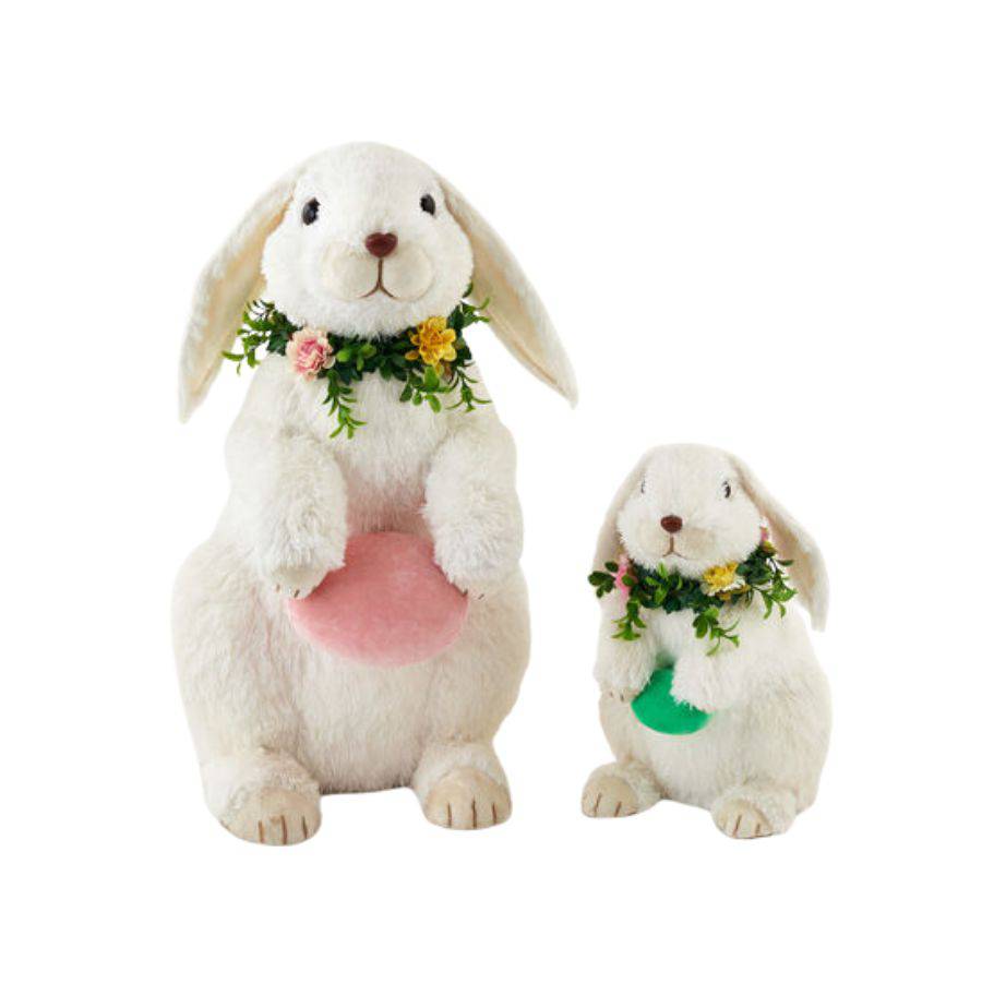 White Furry Bunny - 2 sizes - The Preppy Bunny