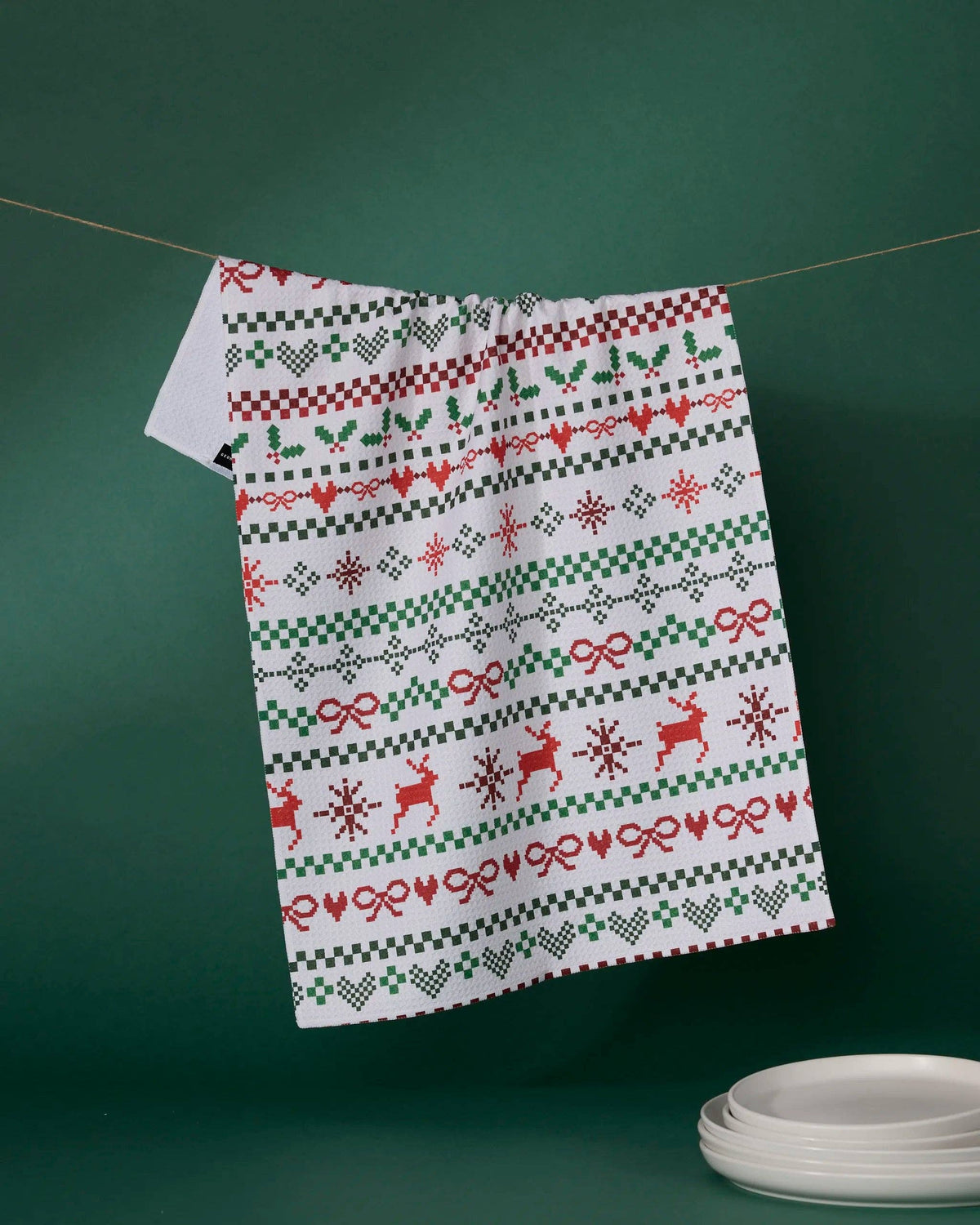 Ugly Sweater Day Tea Towel by Geometry