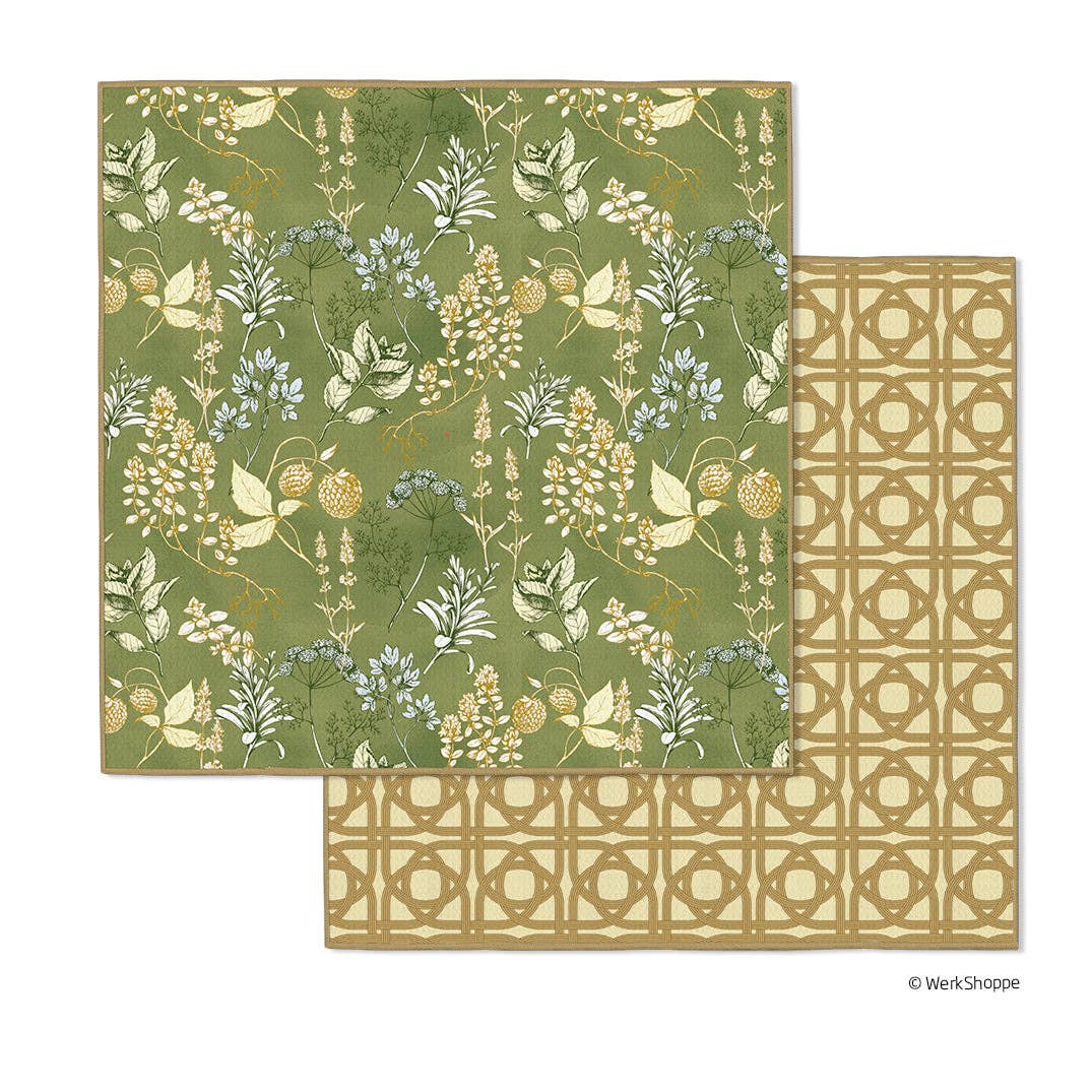Kitchen Herbs Microfiber Dishcloths, 4 Eco-Friendly Towels