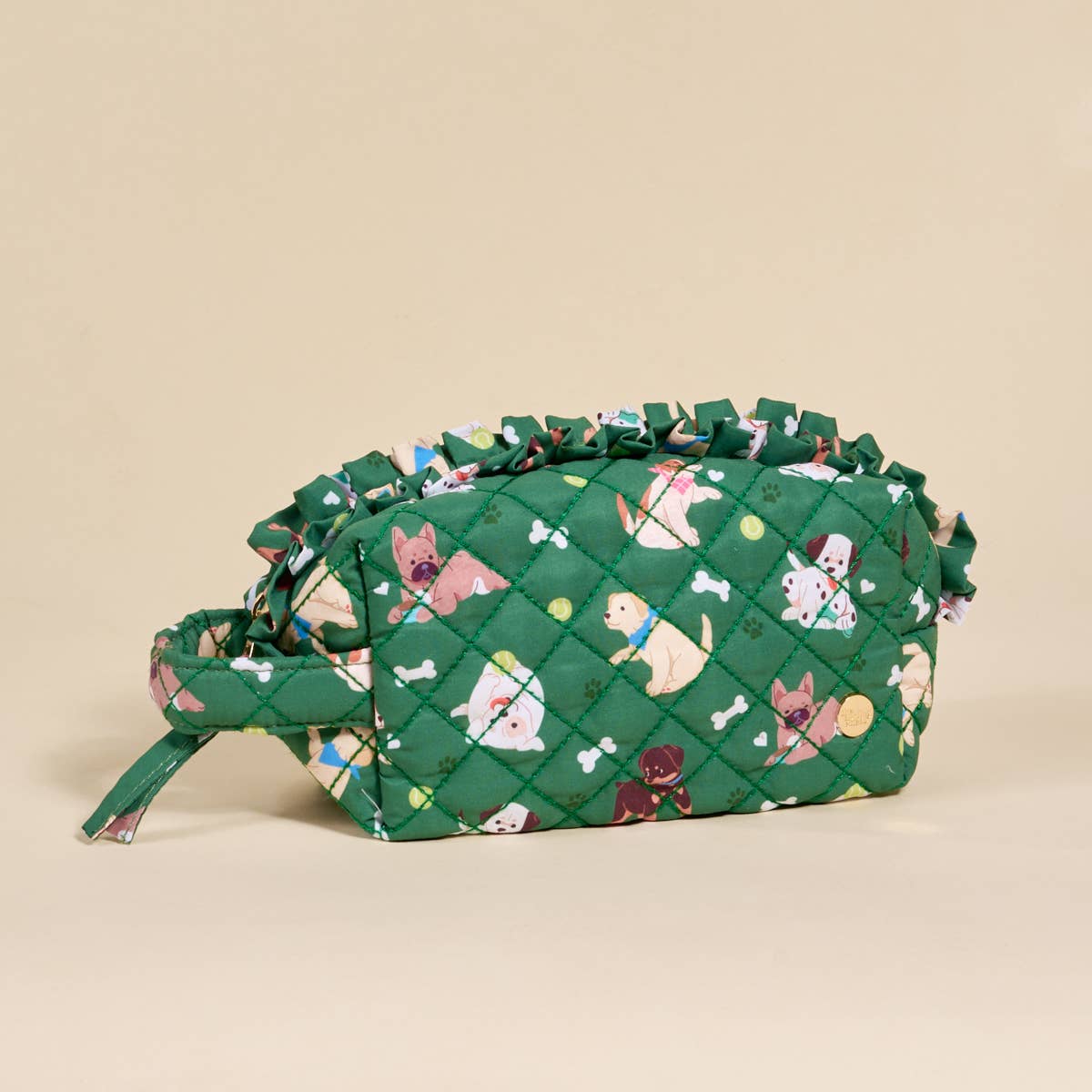 Essentials Quilted Cosmetic Pouch in Dog Days