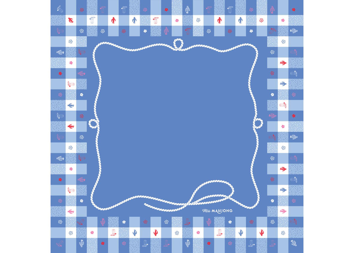 Gingham Mahjong Playing Mat - The Preppy Bunny