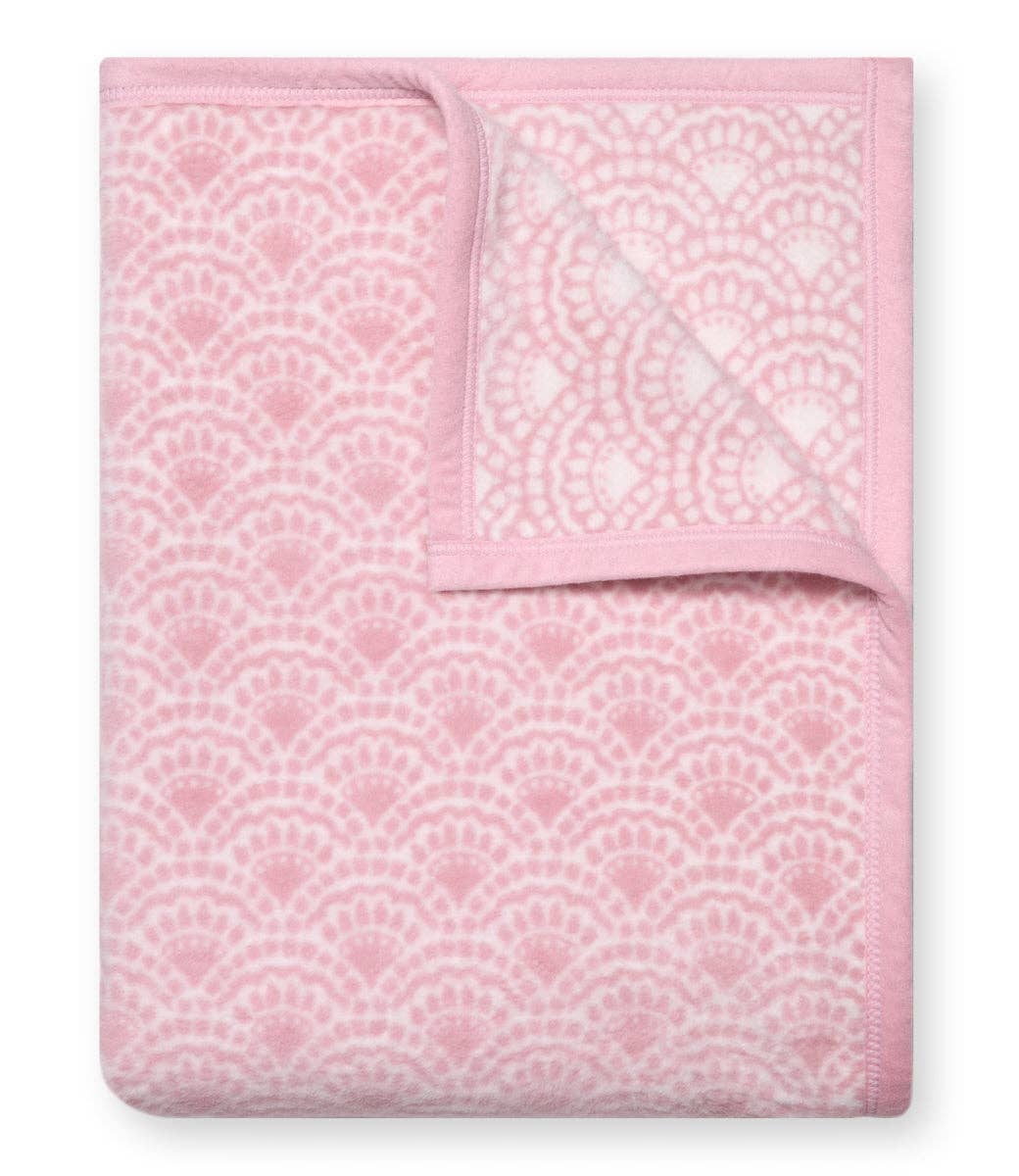Seaside Scallops Blush ChappyWrap Blanket - The Preppy Bunny