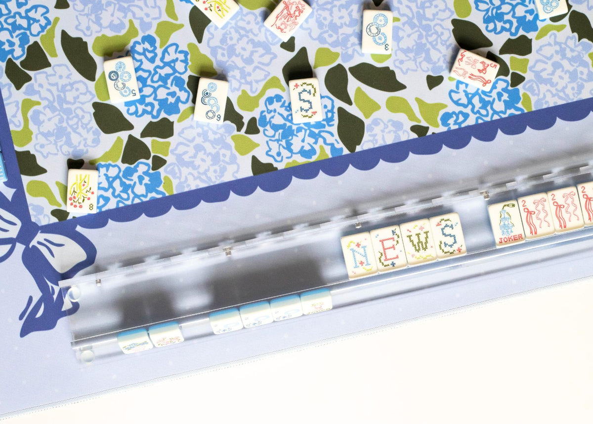 Hydrangea Mahjong Playing Mat - The Preppy Bunny