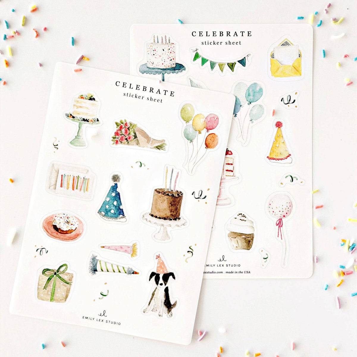 Celebrate sticker sheets