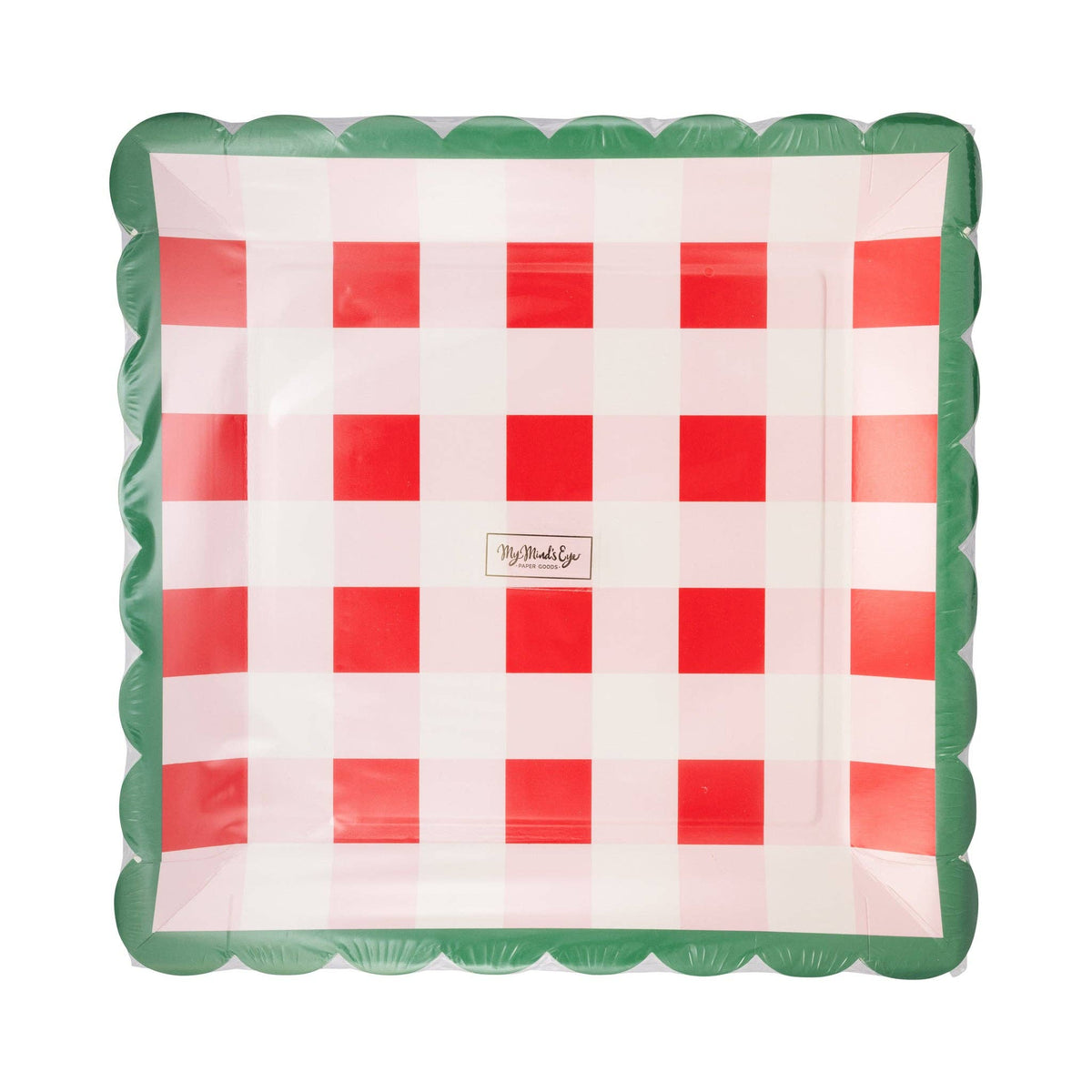 Plaid Scalloped Edge Paper Plates - The Preppy Bunny