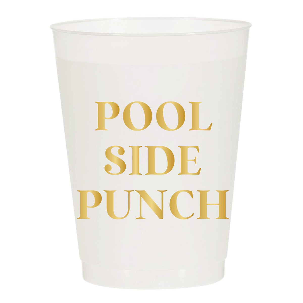 Pool Side Punch Gold Summer Frosted Cups - The Preppy Bunny