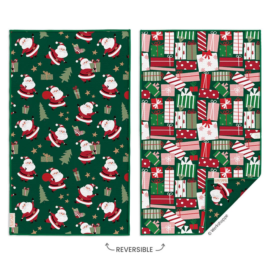 Santa's Gifts Christmas Microfiber Kitchen Towel - The Preppy Bunny