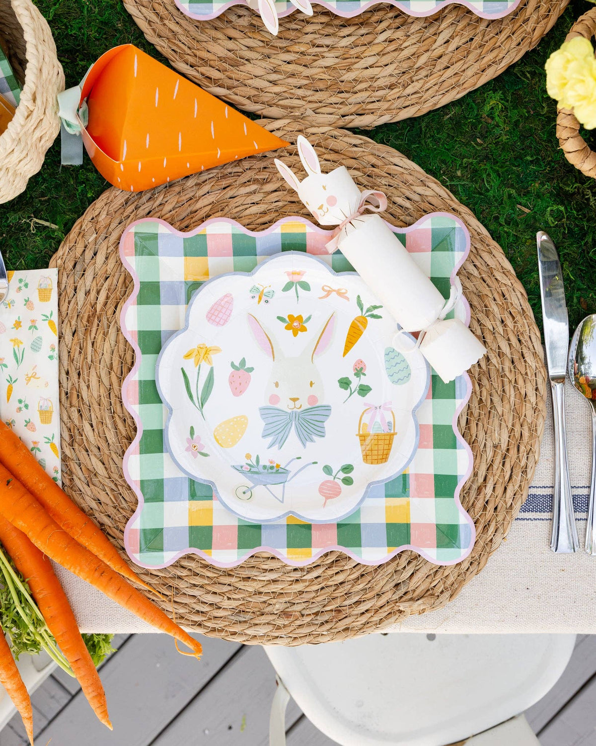 Easter Icons 8" Plates - The Preppy Bunny