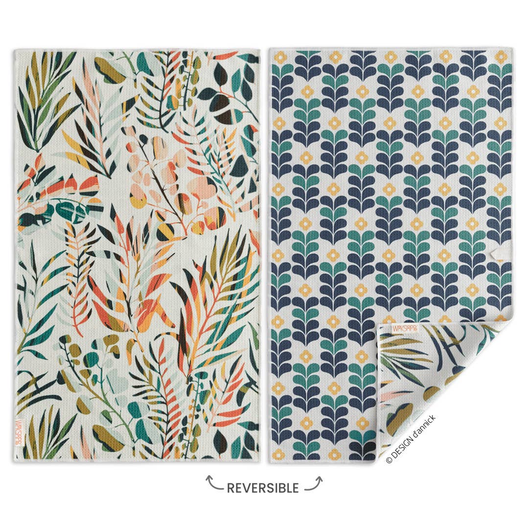 Colorful Leaves | Microfiber Kitchen Dish Towel - The Preppy Bunny