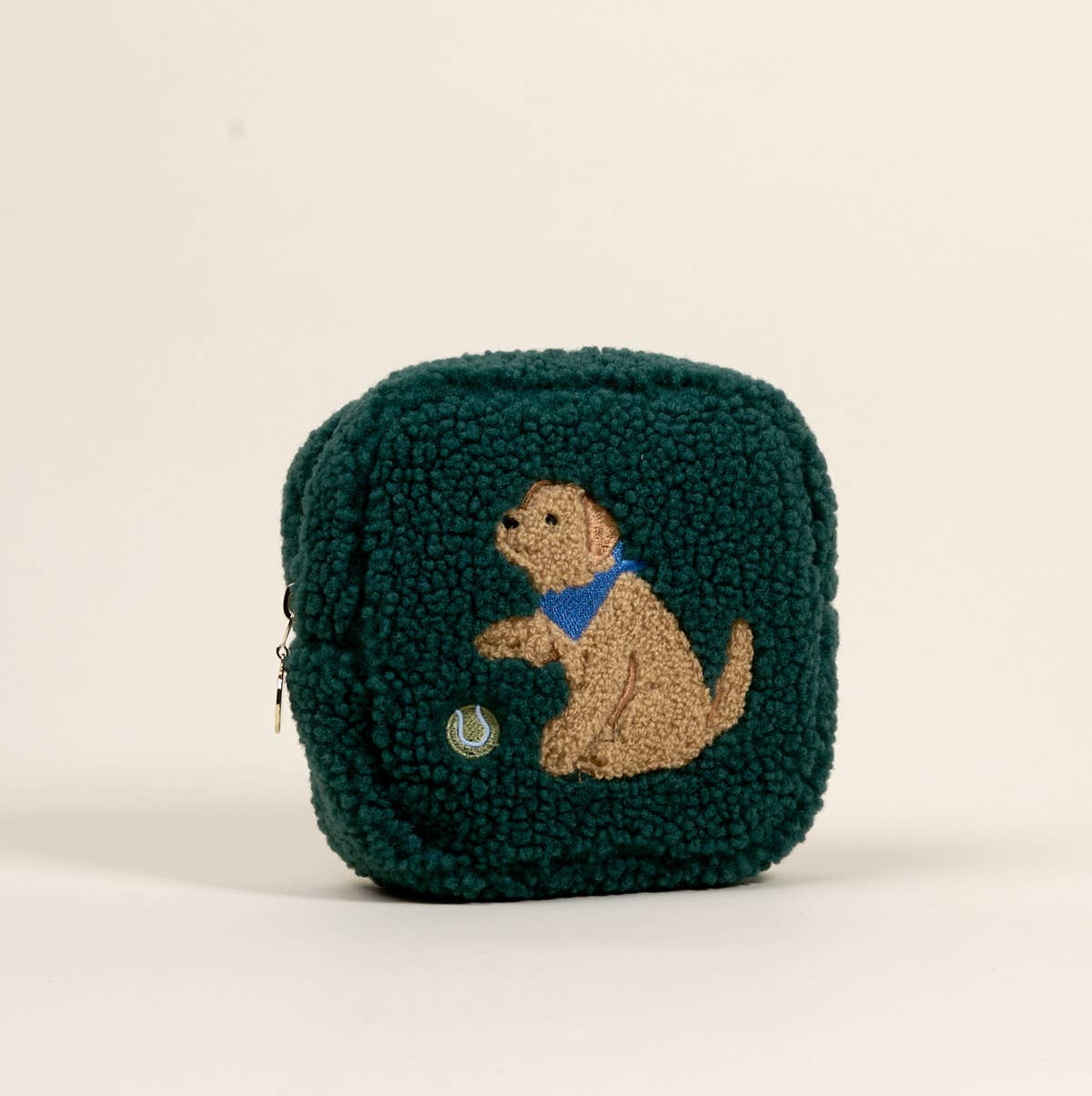 Teddy Pouch–Square Puppy Playtime - The Preppy Bunny