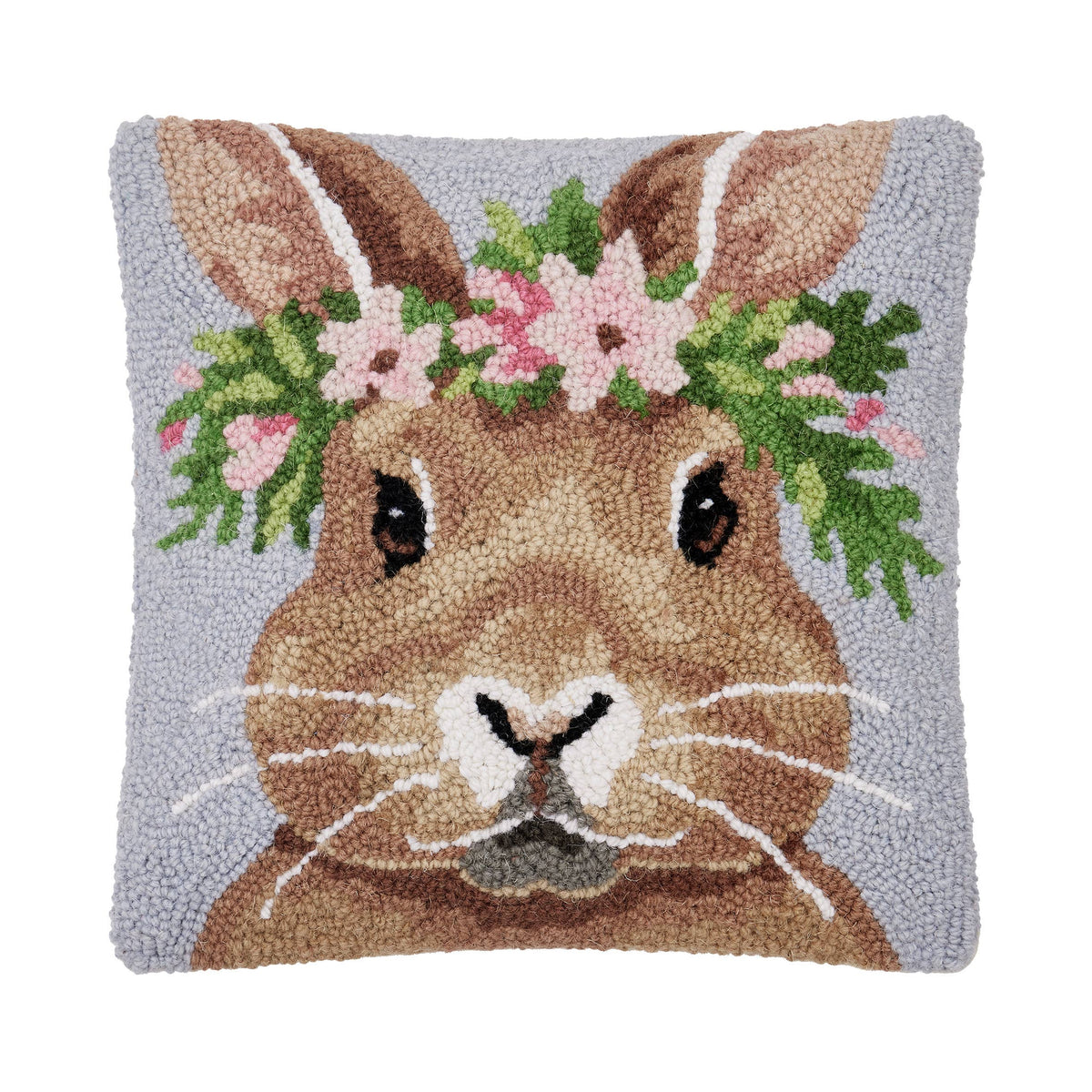 Bunny w/Crown Hook Pillow - The Preppy Bunny