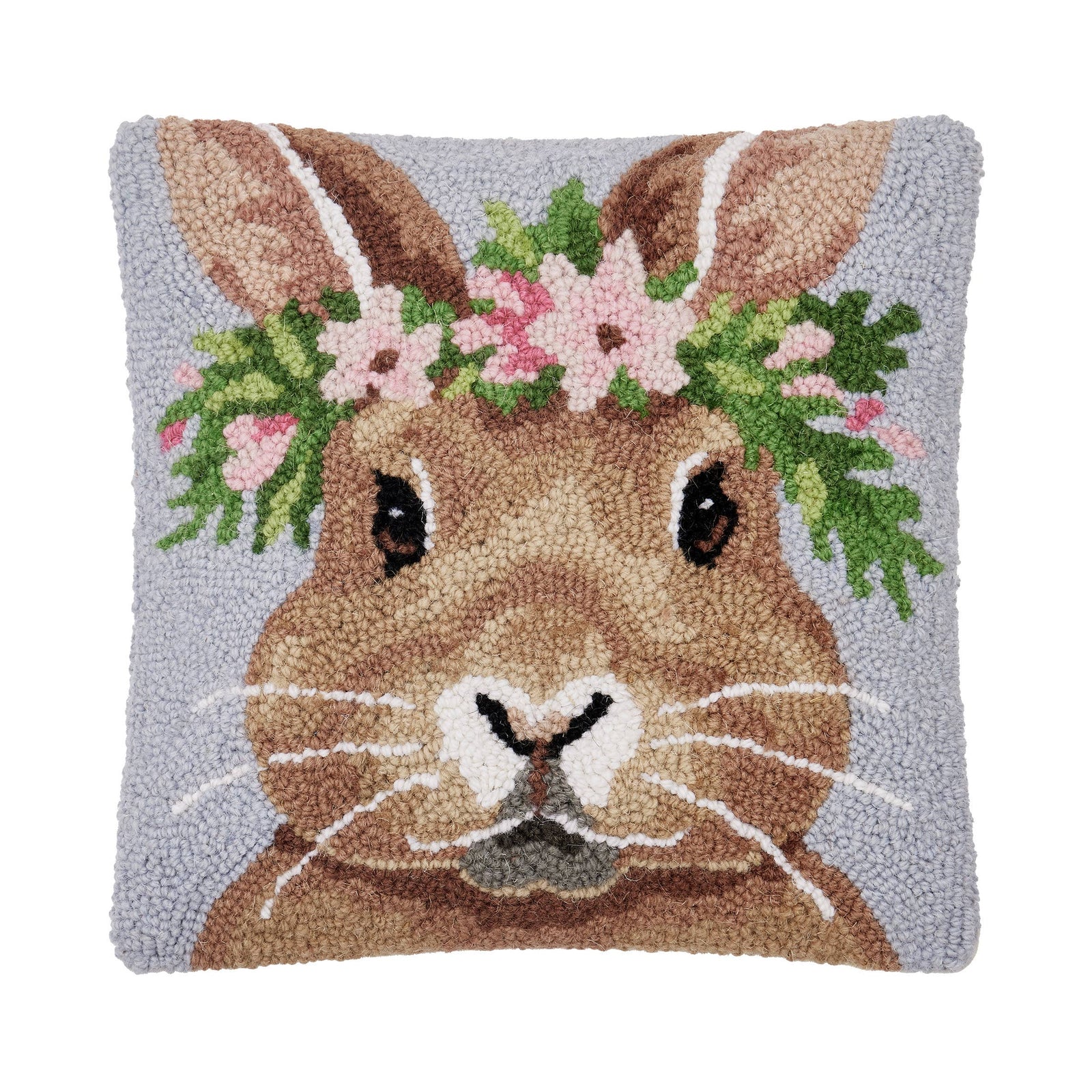 Bunny w/Crown Hook Pillow - The Preppy Bunny