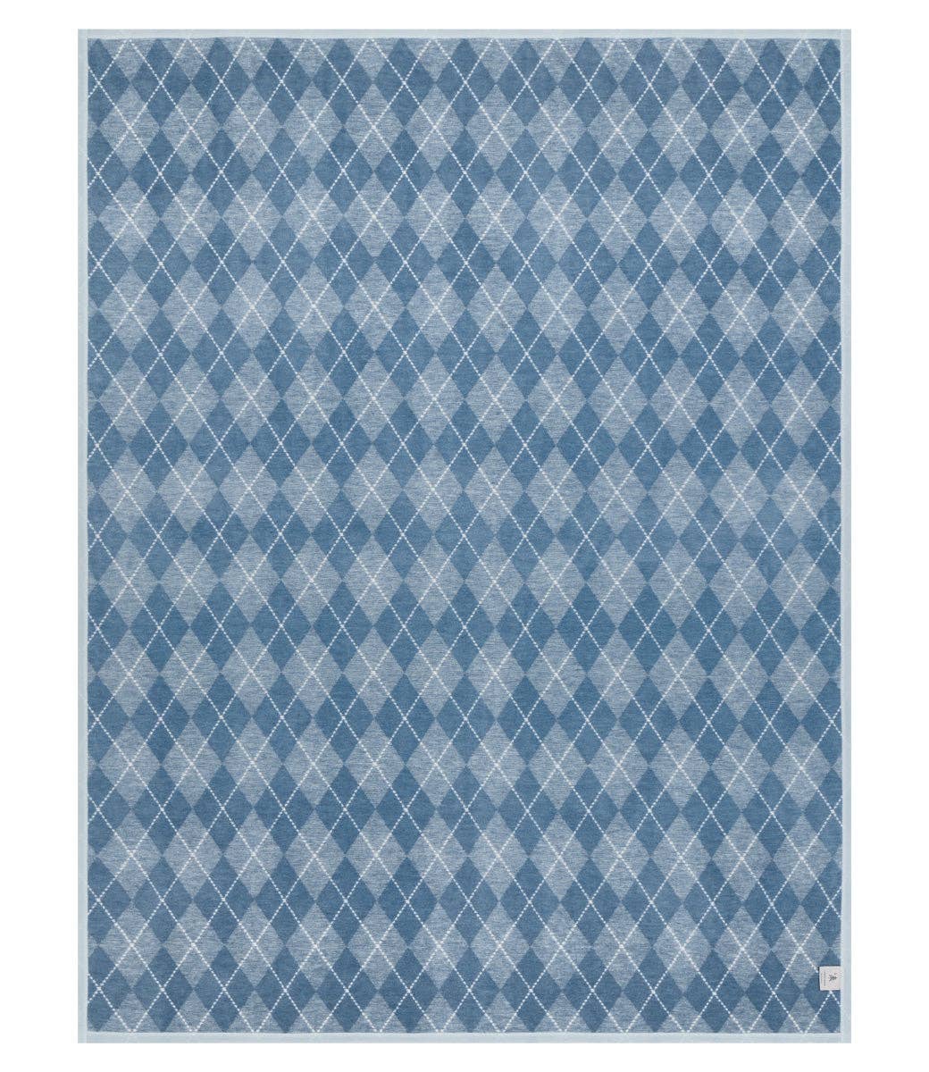 Blue Argyle ChappyWrap Blanket - The Preppy Bunny