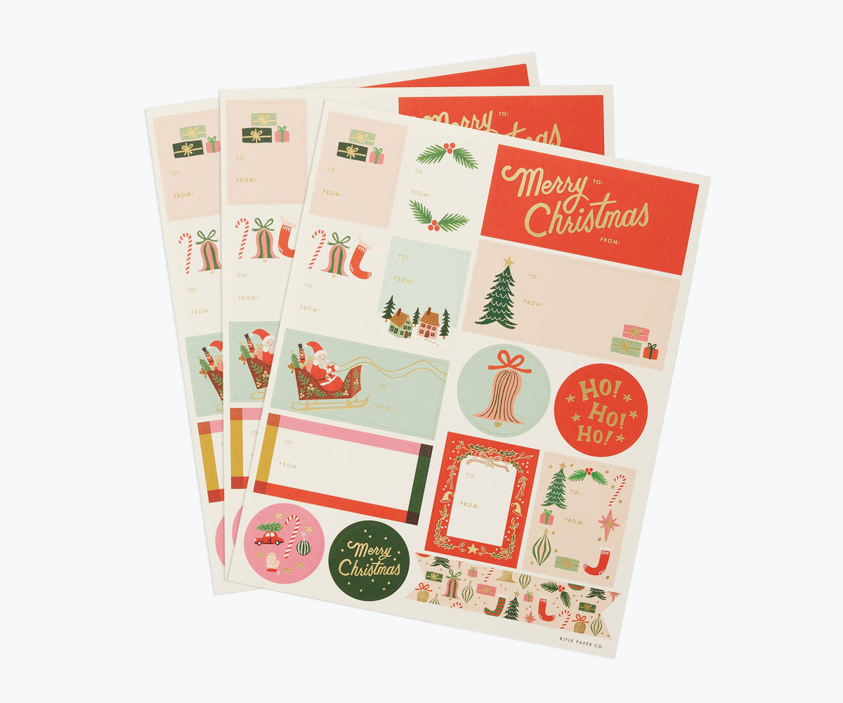 Deck the Halls Stickers &amp; Labels - The Preppy Bunny