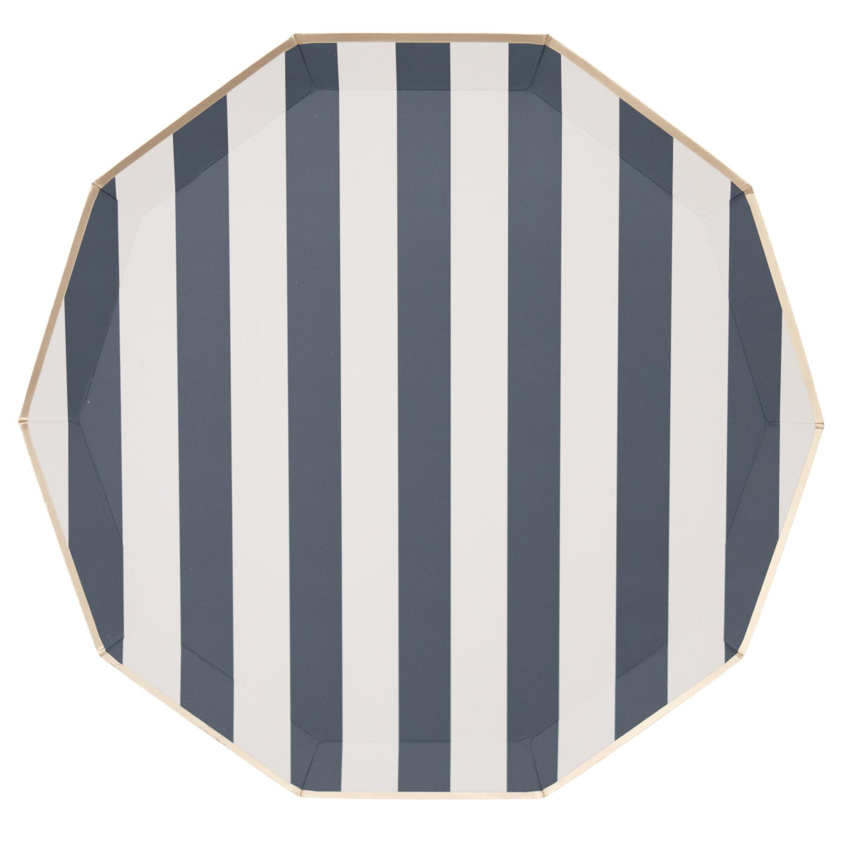 MIDNIGHT BLUE SIGNATURE CABANA STRIPE PLATES