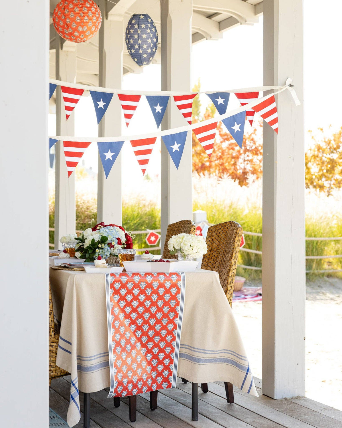Floral Paper Table Runner - The Preppy Bunny