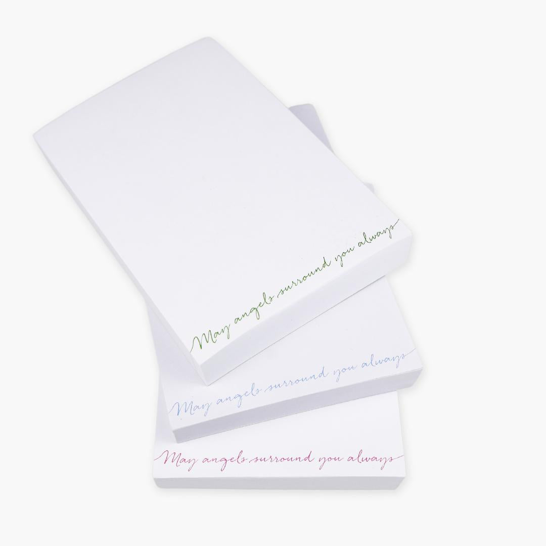 May Angels Surround You Always Notepad - BLUE