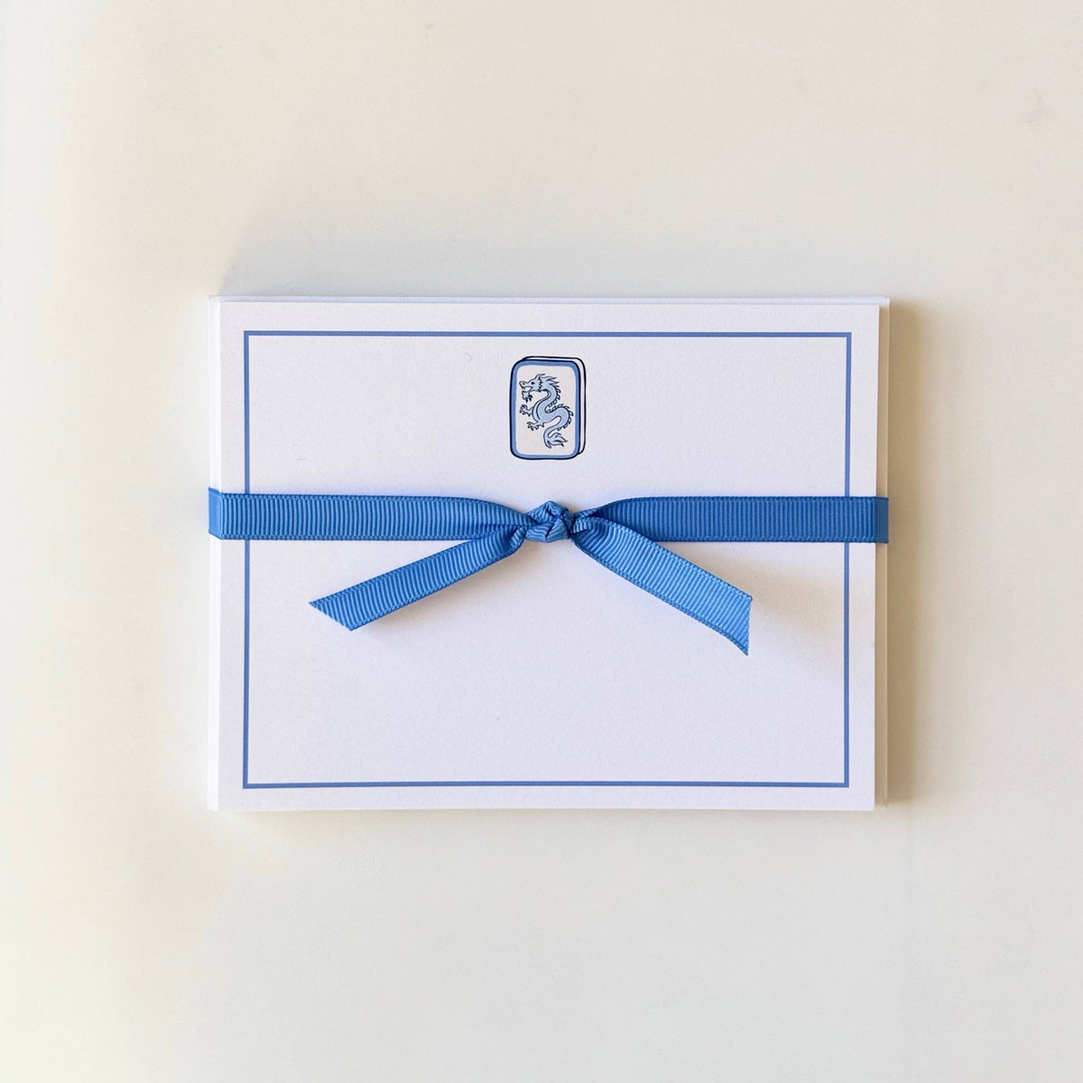 Mahjong Dragon Tile - Flat Note Cards - The Preppy Bunny