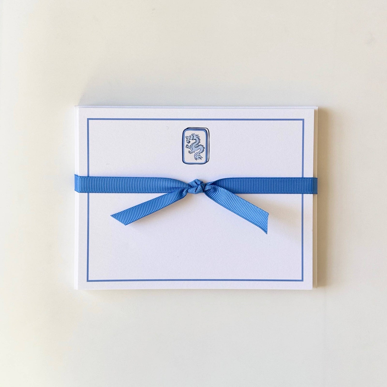 Mahjong Dragon Tile - Flat Note Cards - The Preppy Bunny