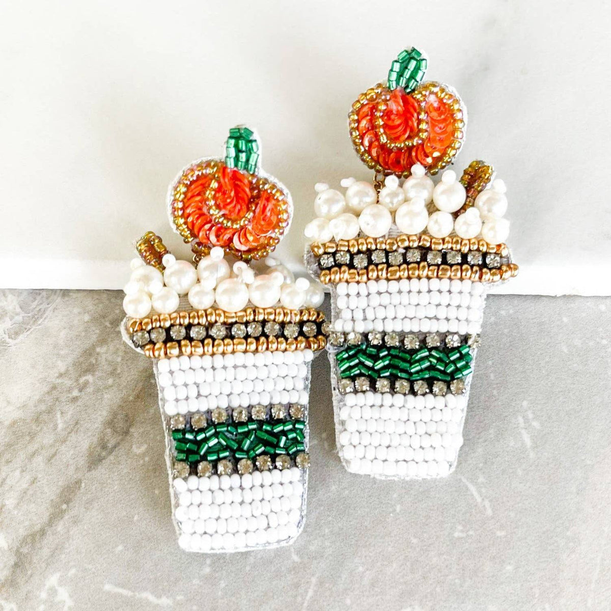 Pumpkin Latte Earrings - The Preppy Bunny