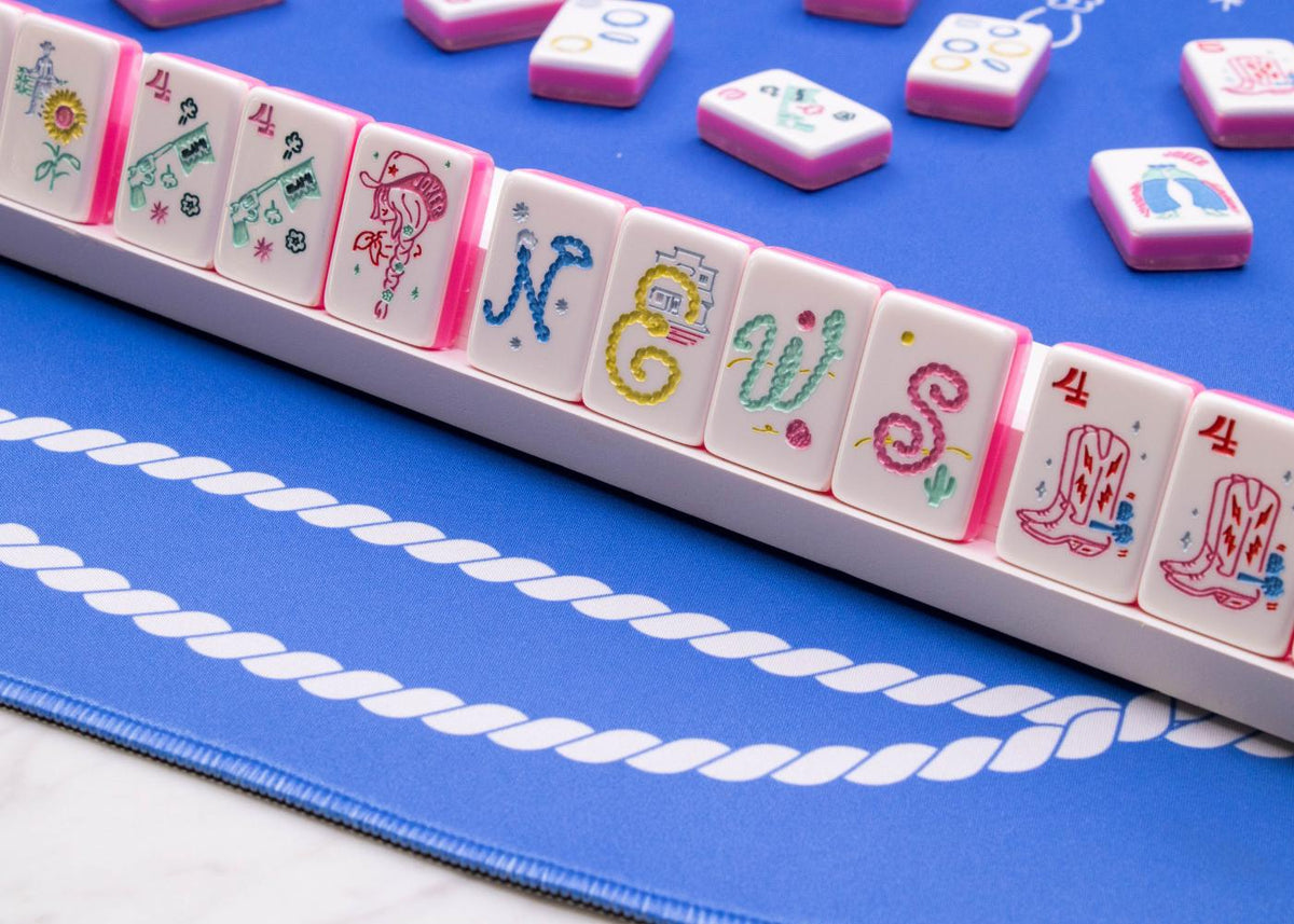 Miss Cowgirl Mahjong Tile Set - The Preppy Bunny