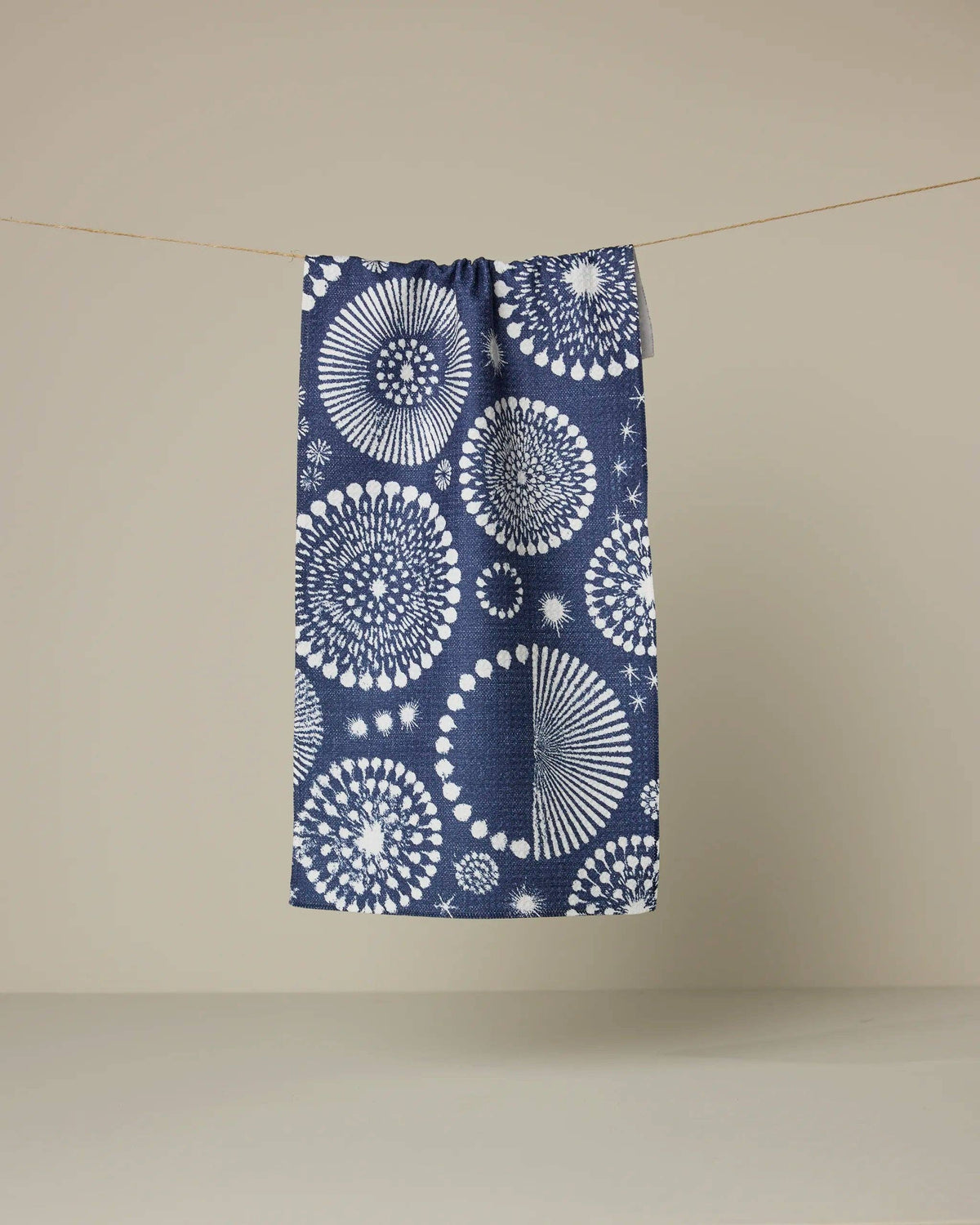 Freedom Sparks Navy Bar Towel by Geometry