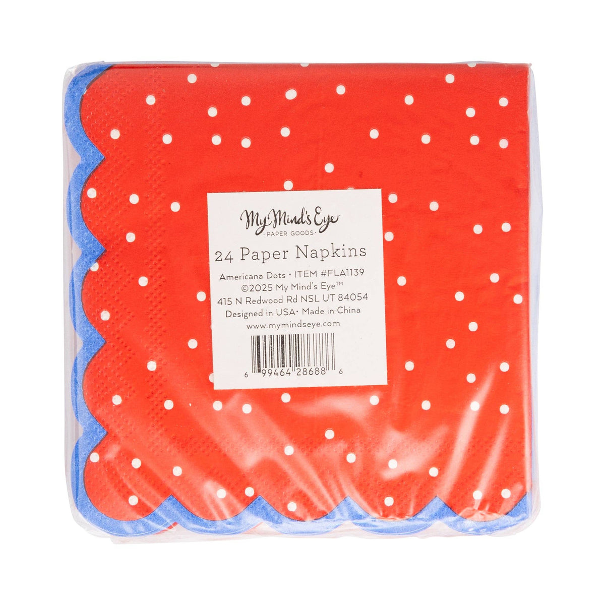 Americana Polka Dot Paper Cocktail Napkin Set - The Preppy Bunny