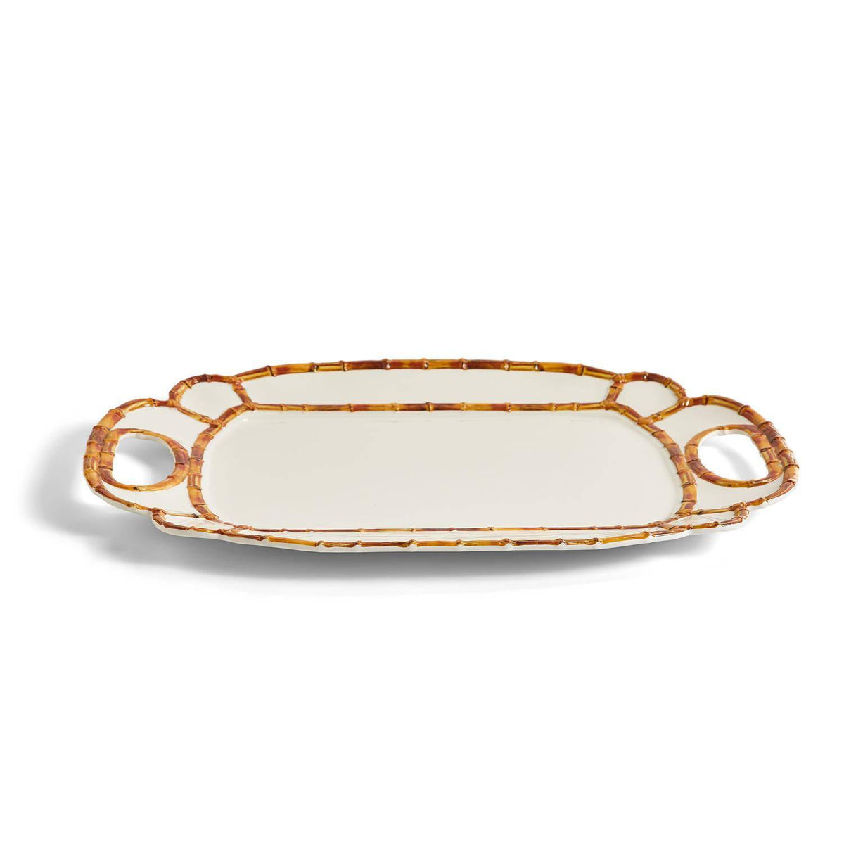 Bamboo Platter w/Handles - The Preppy Bunny