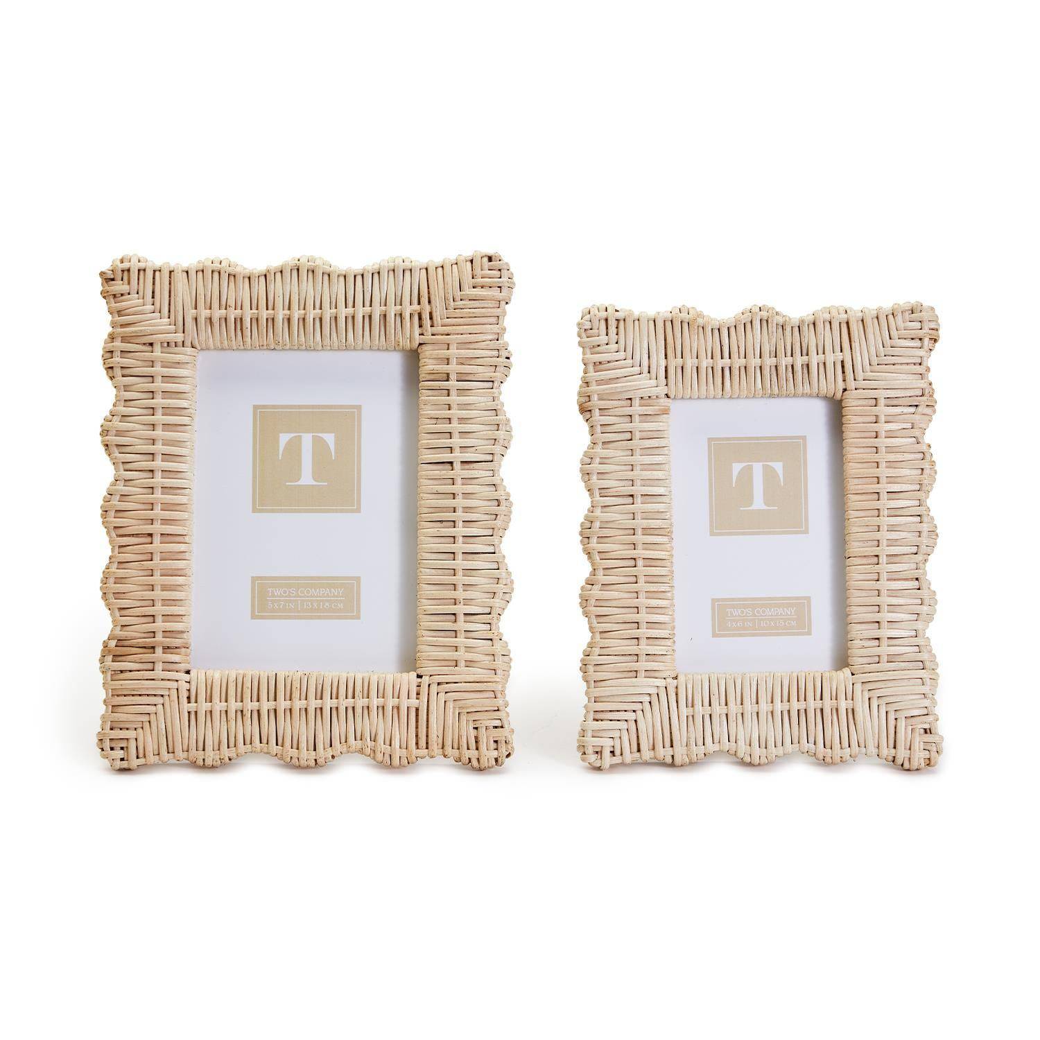 Wicker Weave Picture Frame - 2 sizes available - The Preppy Bunny