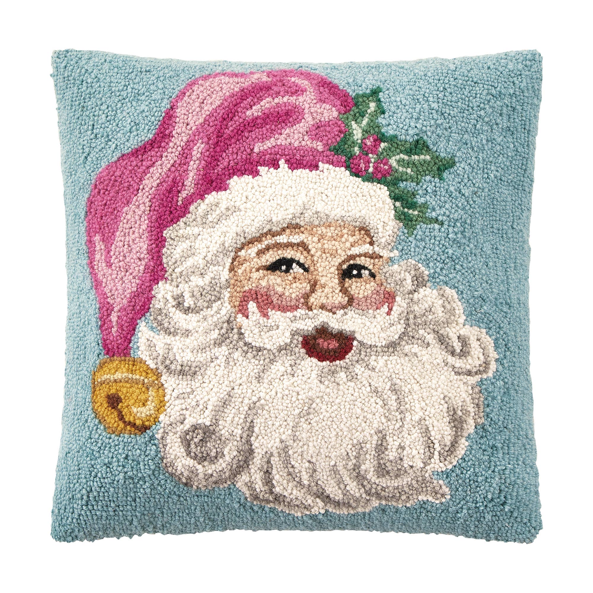Retro Pink Santa Hook Pillow - The Preppy Bunny