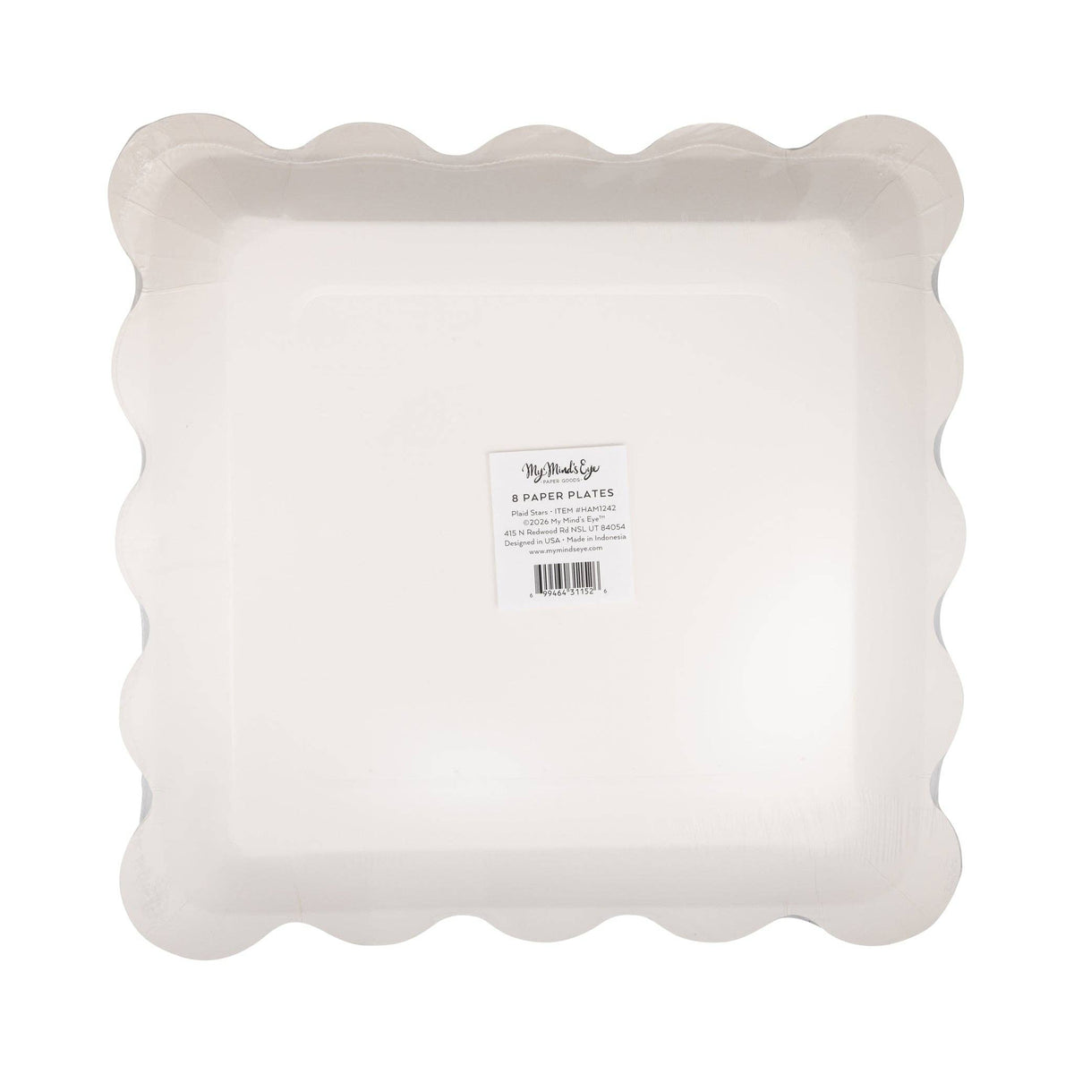 Plaid Stars Paper Plate - 11" - The Preppy Bunny