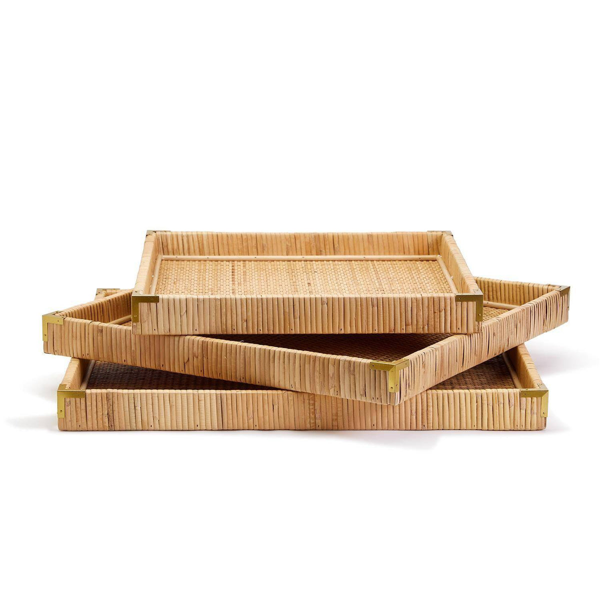 Rattan Square Tray - 3 Sizes Available - The Preppy Bunny