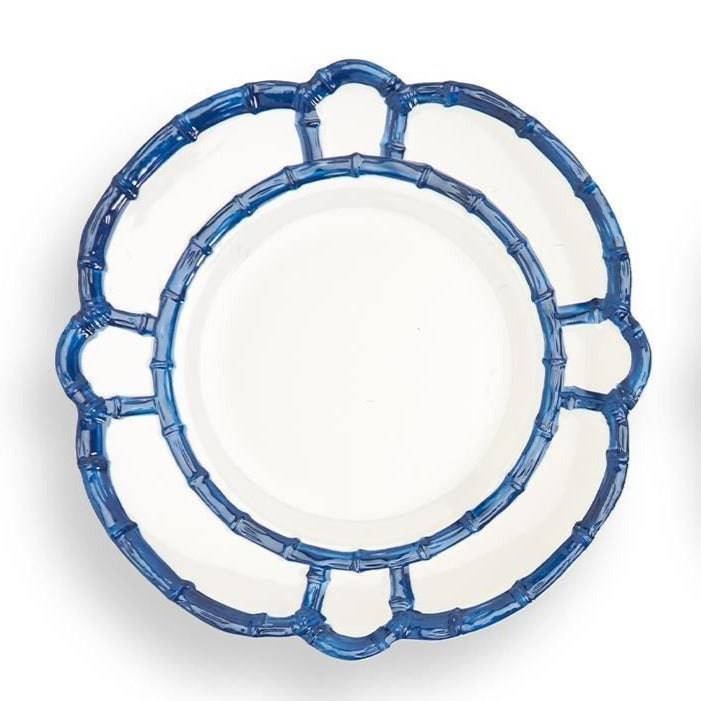 Blue Bamboo Dinner Plate - The Preppy Bunny