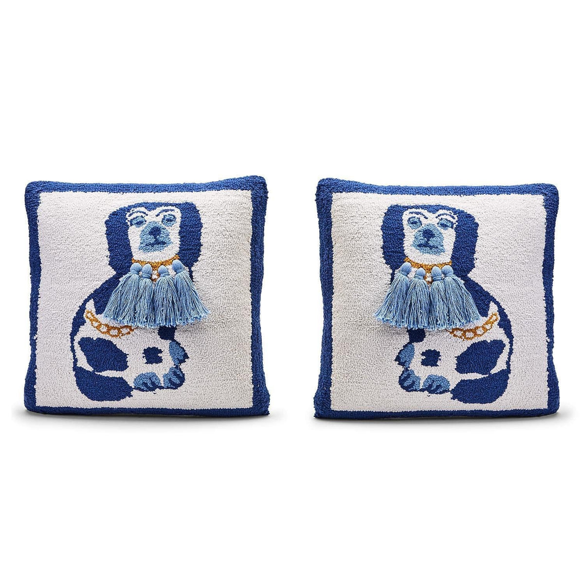 Staffordshire Dog Pillow - The Preppy Bunny