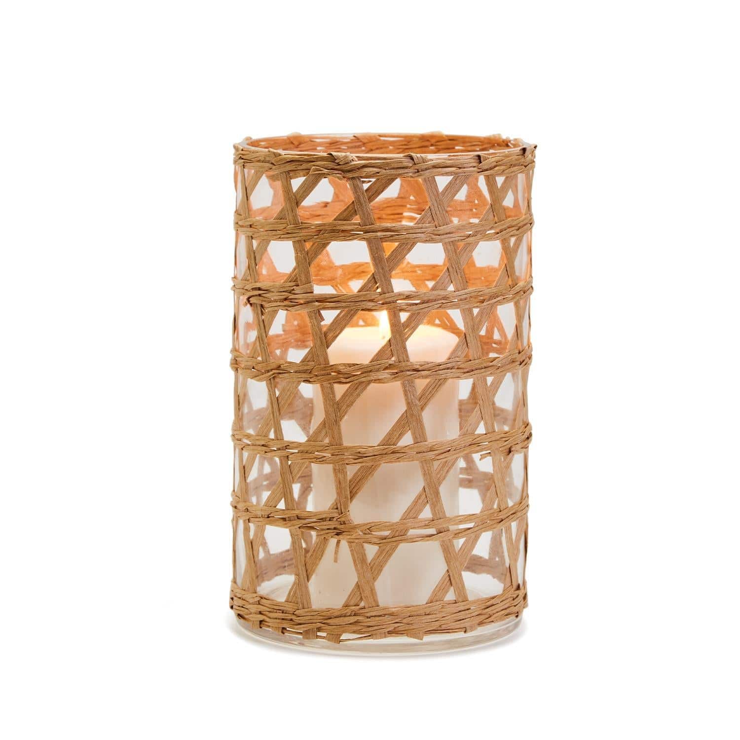 Raffia Lattice Cachepot / Vase - The Preppy Bunny