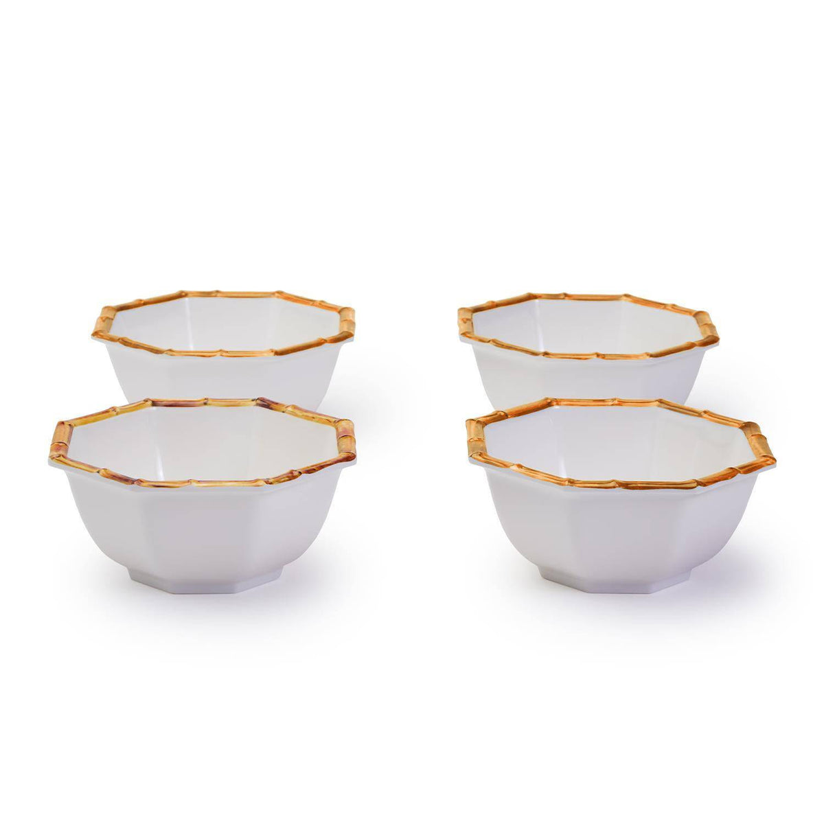 Bamboo Octagonal Set of 4 Individual Bowls - The Preppy Bunny