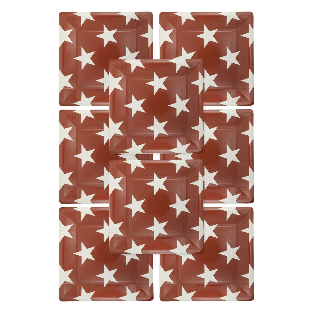 Hamptons Square Red Star Paper Plates - The Preppy Bunny